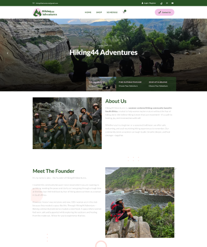 Hiking44 Adventures website case study preview