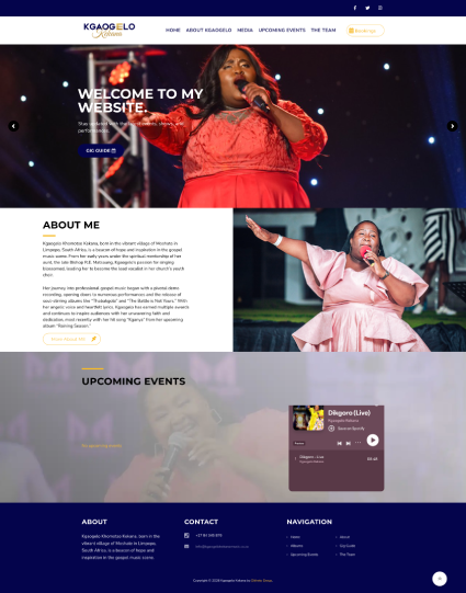 Kgogelo Kekana Music website case study preview