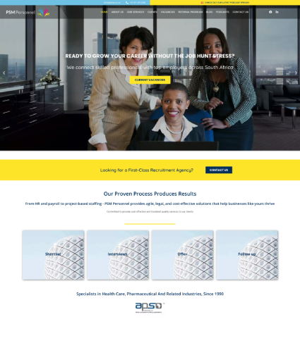 PSMP Personnel website case study preview