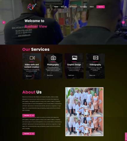 Racheal View website case study preview