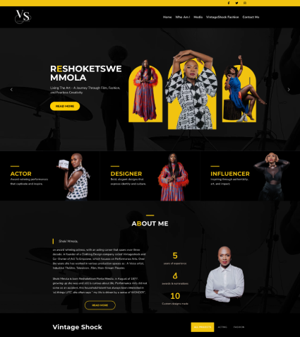 Vintageshock website case study preview